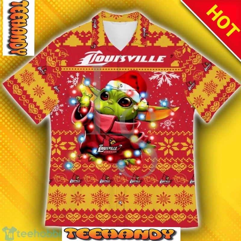 Louisville Cardinals Baby Yoda Star Wars Christmas Hawaiian Shirt -  Freedomdesign