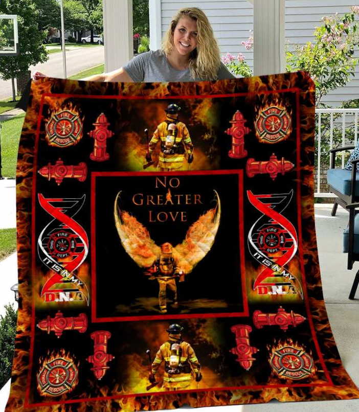 Love Firefighter Like 3D Quilt Blanket