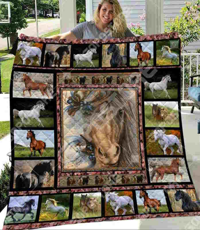 Love Horse 3D Quilt Blanket