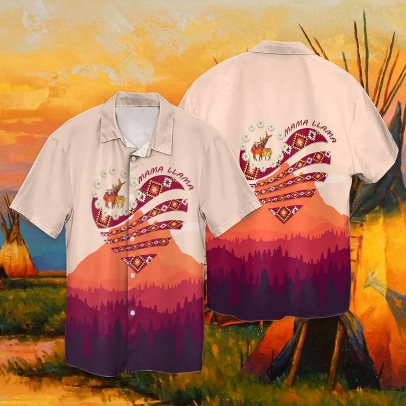 Mama Llama Aloha Hawaiian Shirt