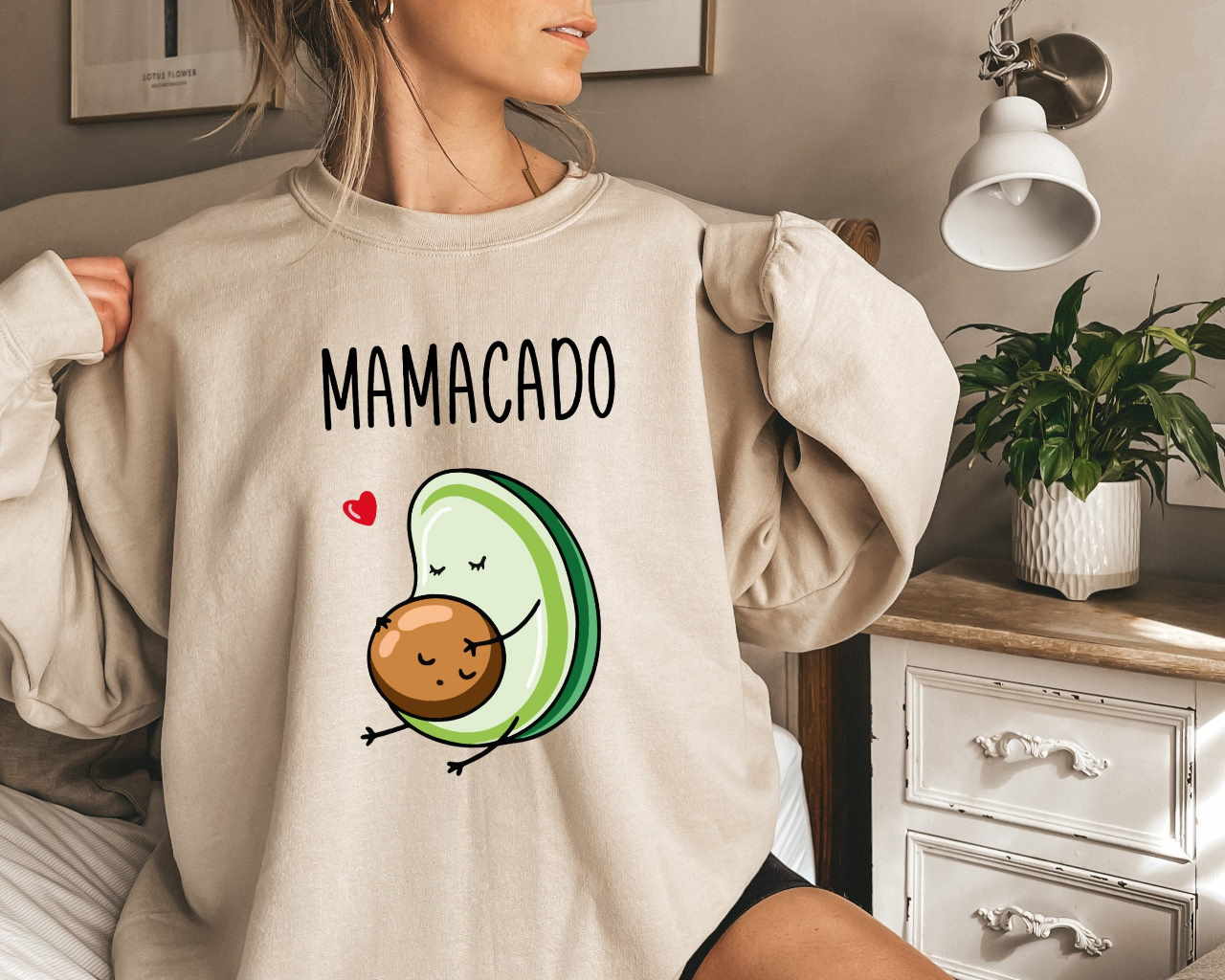 Mamacado Baby Announcement Maternity New Mom Sweatshirt