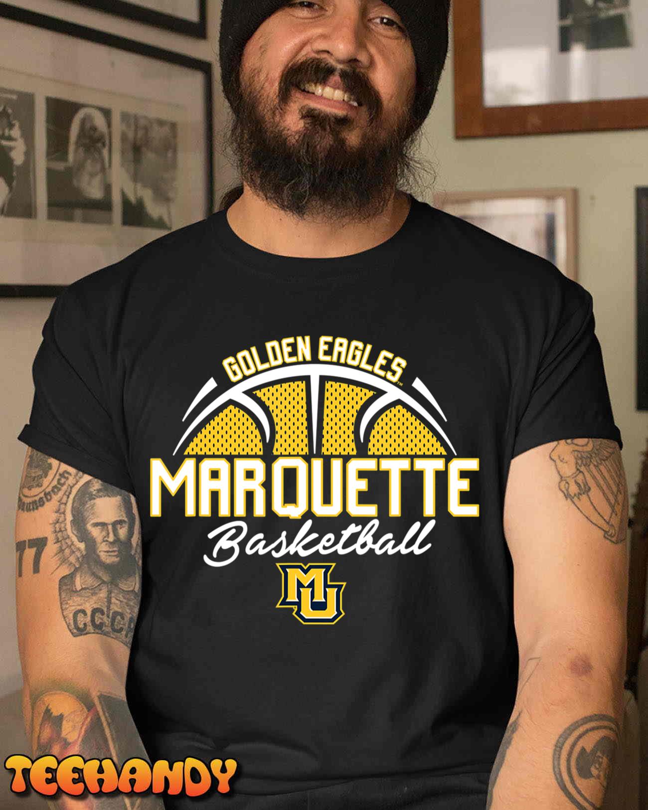 Marquette Golden Eagles Basketball Swish Navy T-Shirt