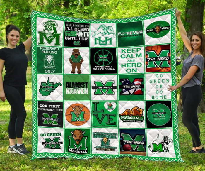 Marshall Thundering Herd 3D Customized Quilt Blanket