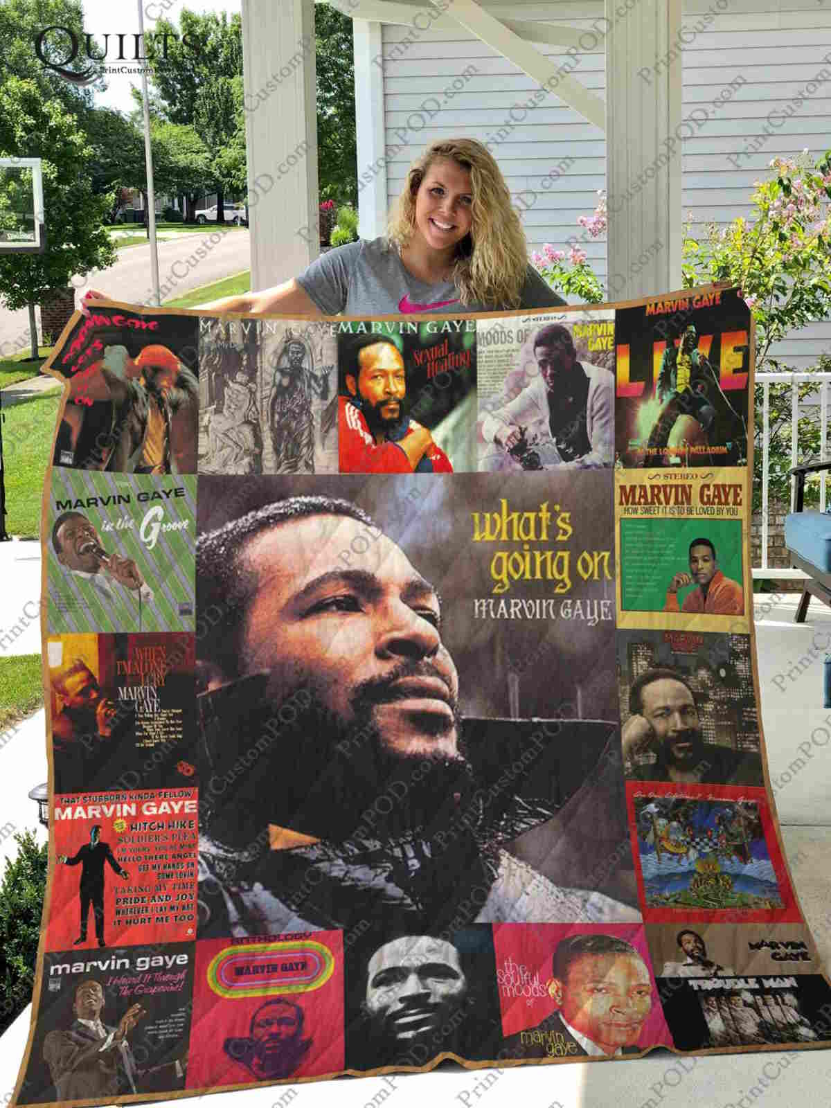 Marvin Gaye 3D Quilt Blanket