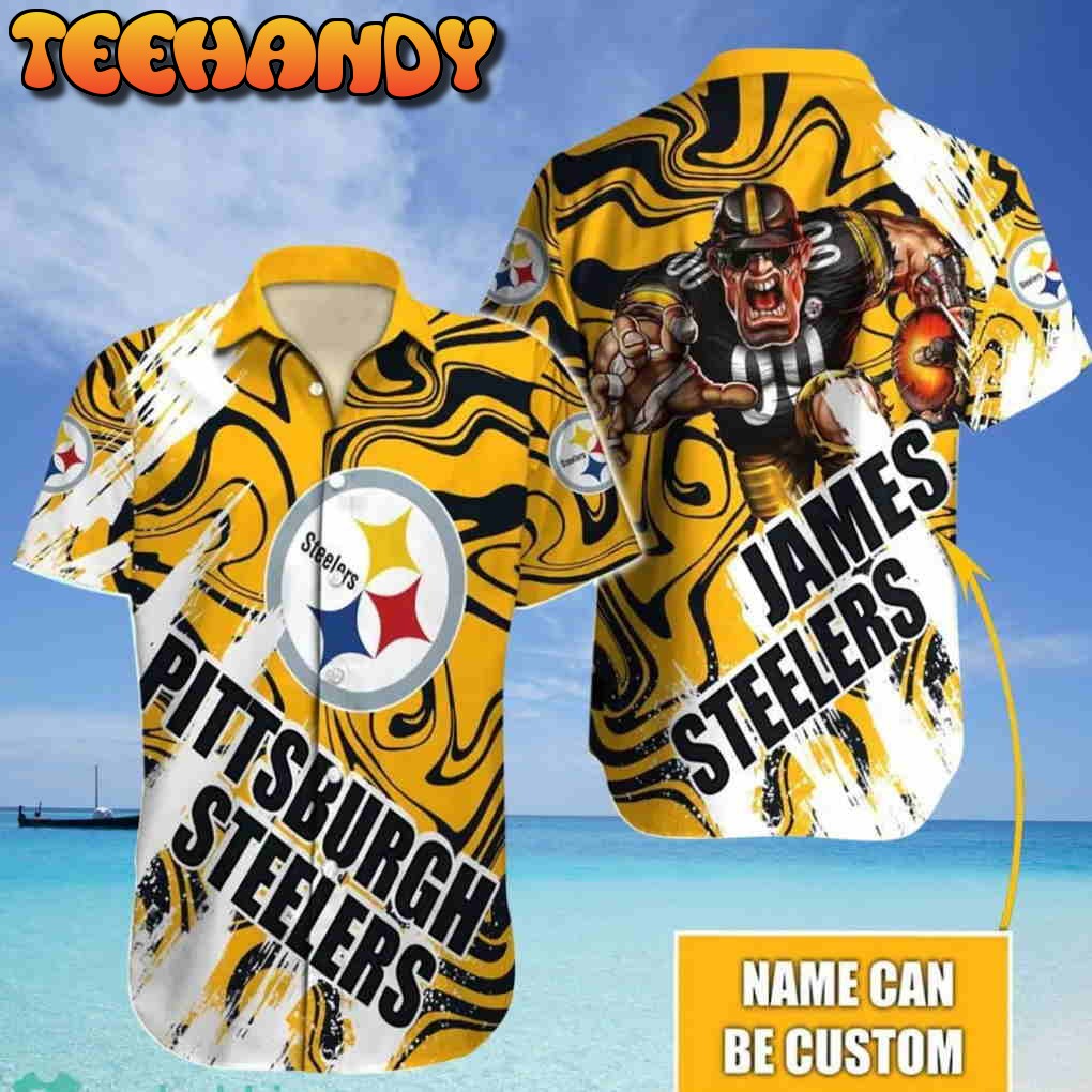 Mascot Custom Pittsburgh Steelers NFL Hawaiian Shirt