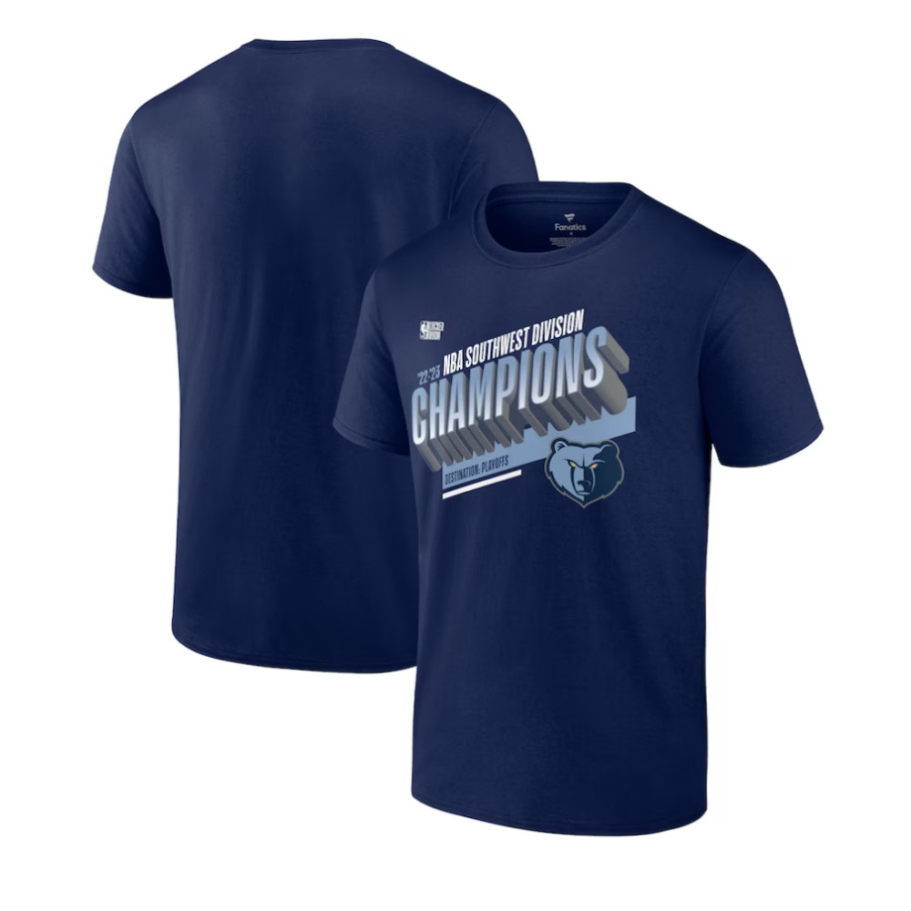 Memphis Grizzlies 2023 Southwest Division Champions Locker Room T-Shirt