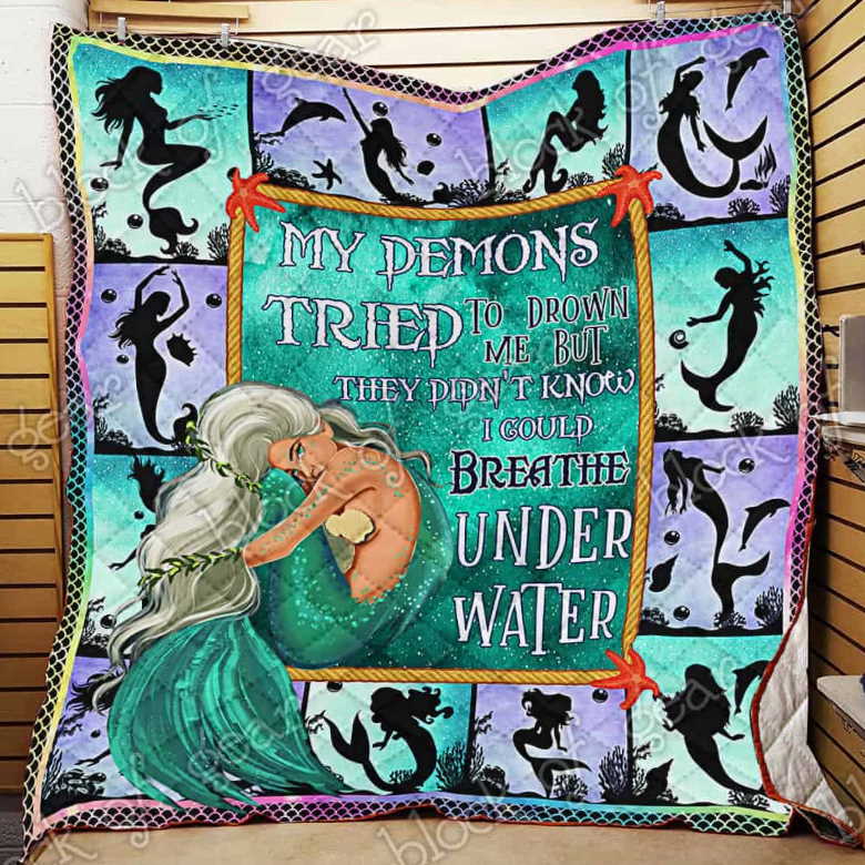 Mermaidqueen Of The Sea 3D Quilt Blanket