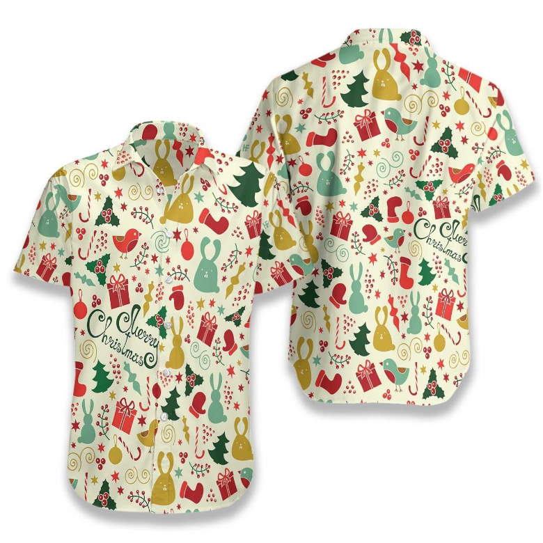 Merry Christmas Amazing Design Cream Hawaiian Shirt