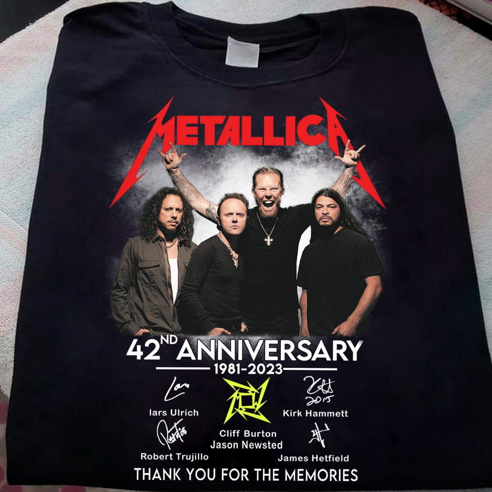 Metallica 42nd Anniversary 1981-2023 Signatures Unisex T Shirt