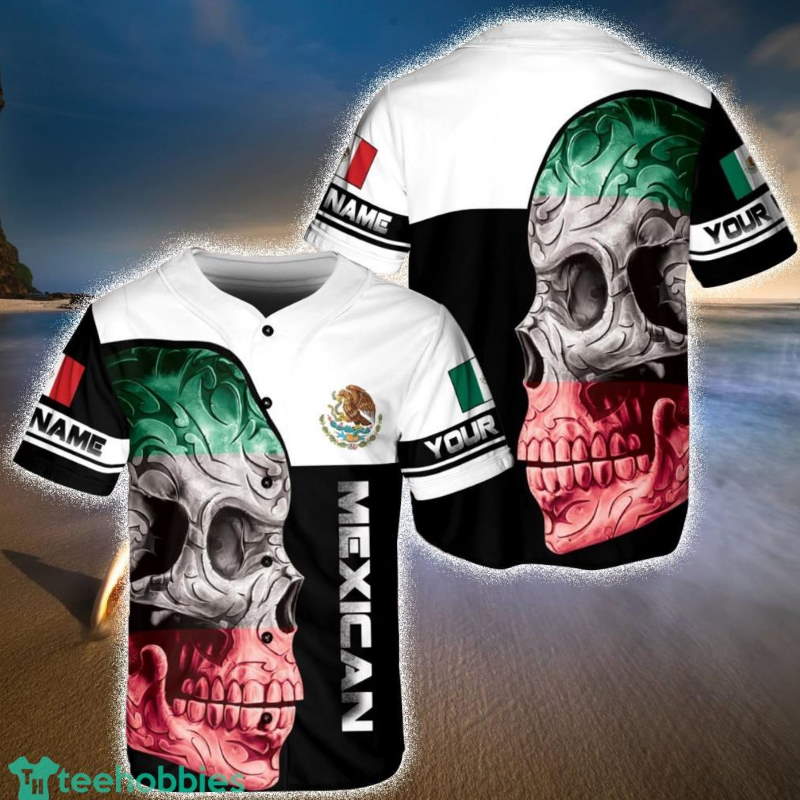 Mexico Skull And Eagle Logo Baseball Jerseys Shirt