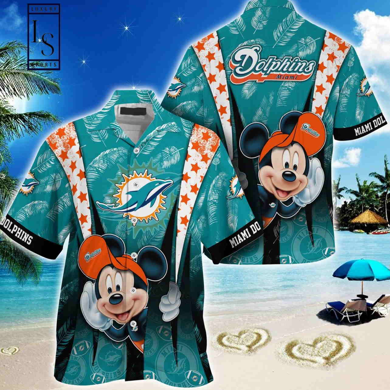 Miami Dolphins Mickey Mouse Hawaiian Shirt