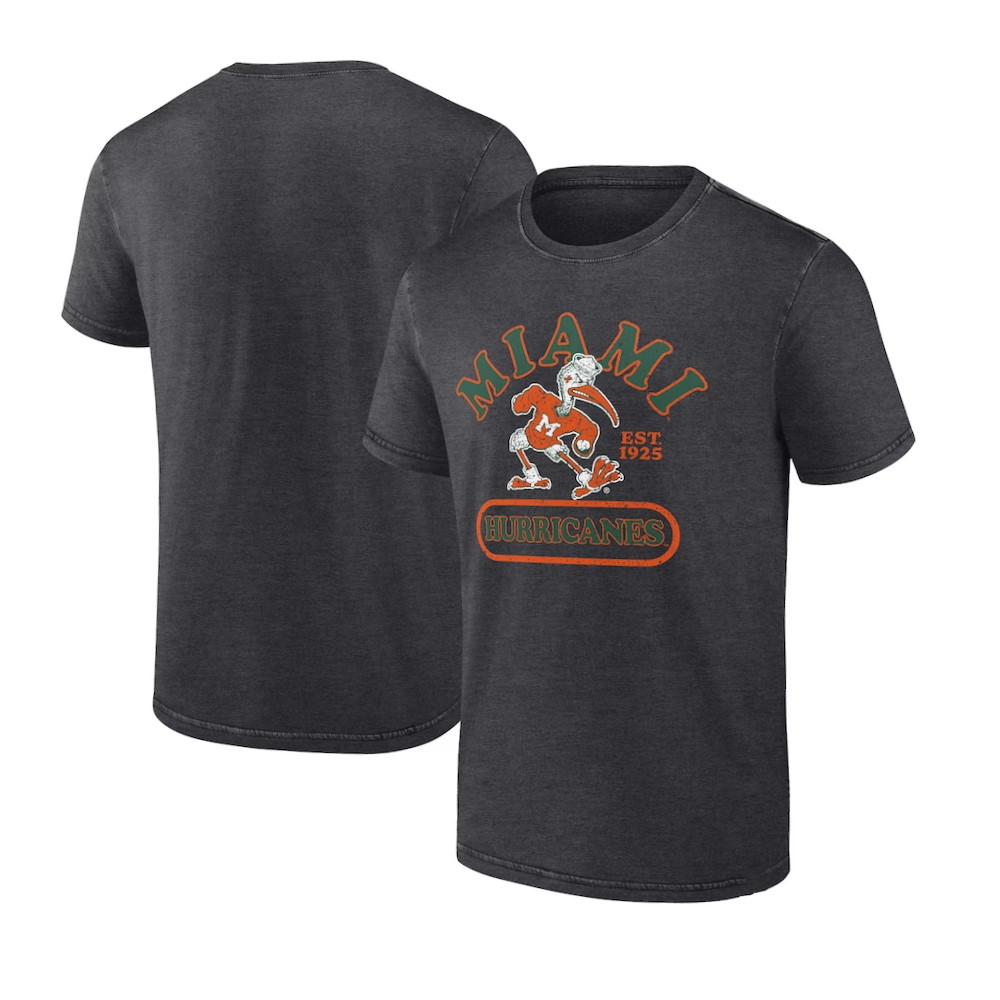 Miami Hurricanes Old-School Pill Enzyme Washed T-Shirt