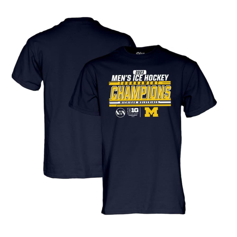 Michigan Wolverines 2023 Big Ten Men’s Ice Hockey Conference Tournament Champions T-Shirt
