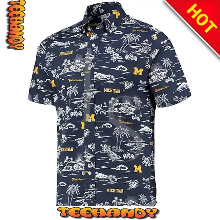 Michigan Wolverines Island Custom Hawaiian Shirt