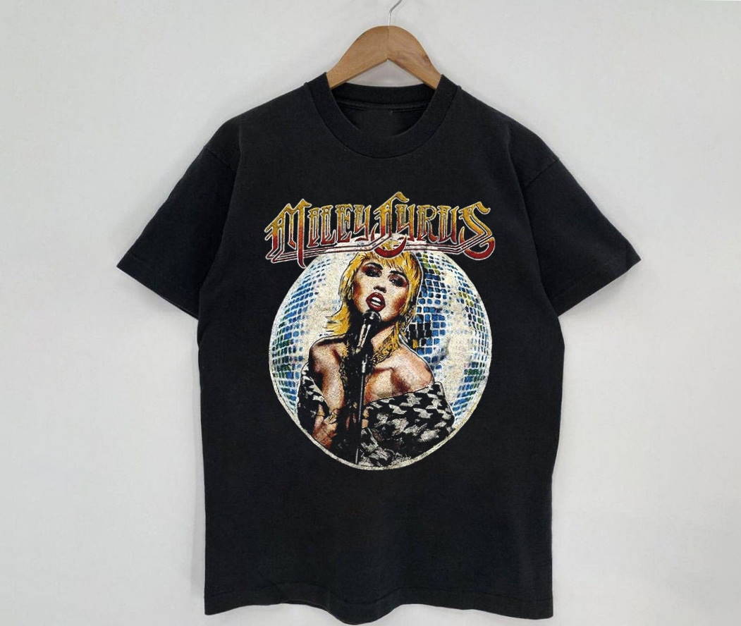 Miley Vintage 90s Shirt, Miley Bootleg Classic Black T-Shirt