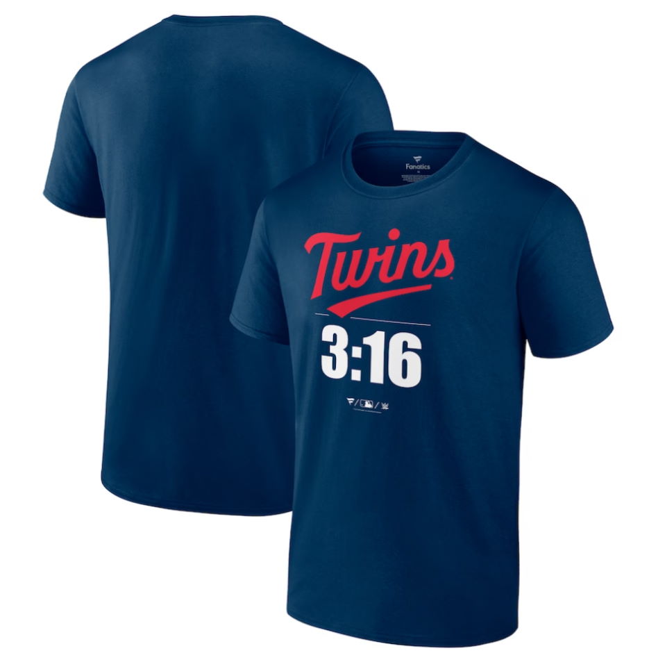 Minnesota Twins Stone Cold Steve Austin Navy 3:16 T-Shirt