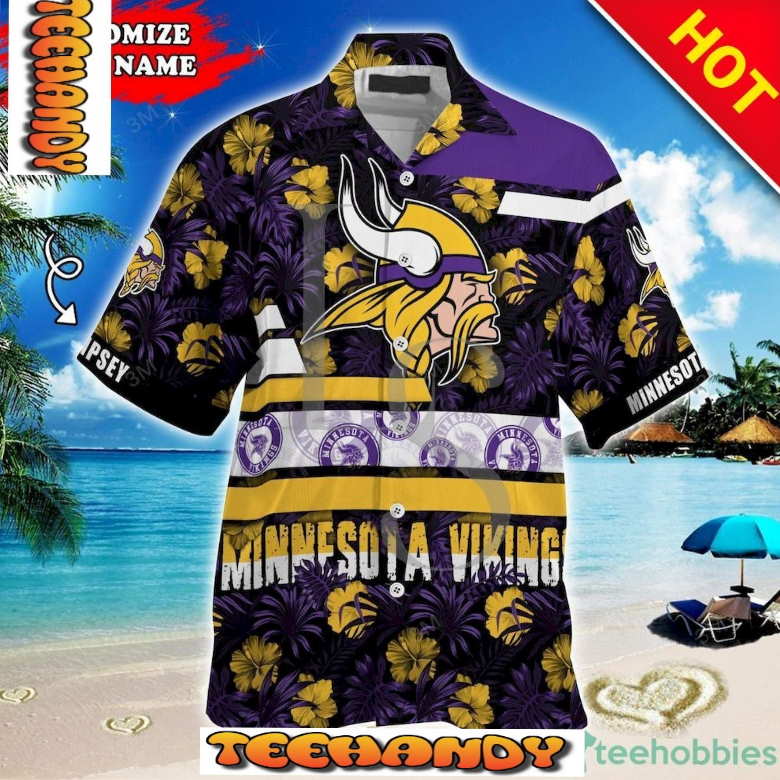 Minnesota Vikings NFL Personalized Tropical Hawaiian Shirt