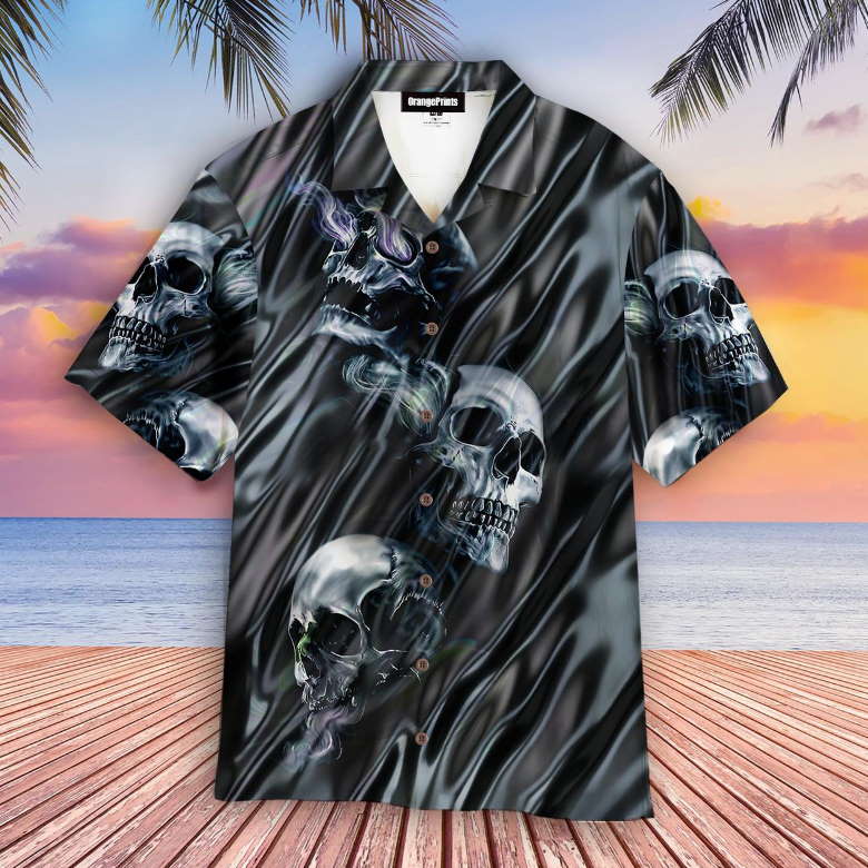 Mystical Skull Halloween Hawaiian Shirt