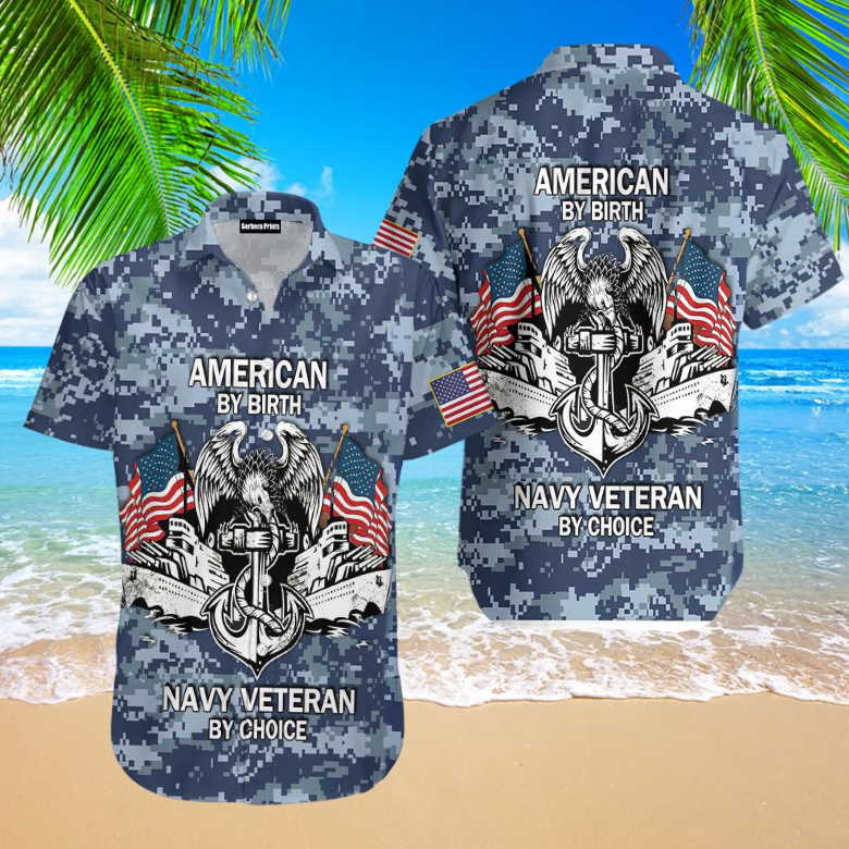 Navy Veteran Aloha Hawaiian Shirt