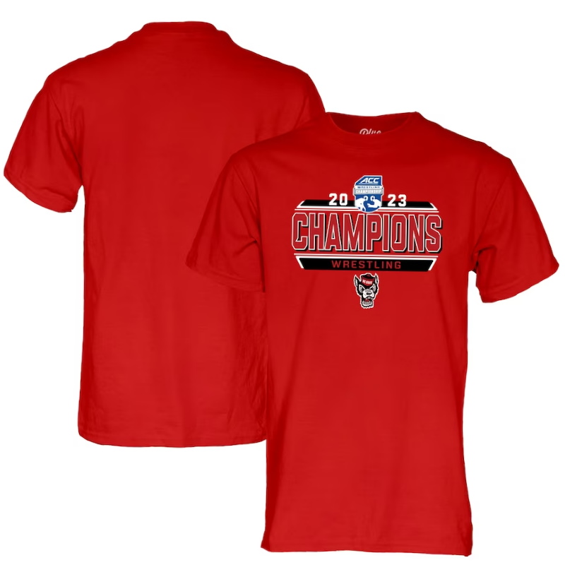 NC State Wolfpack 2023 ACC Wrestling Tournament Champions T-Shirt