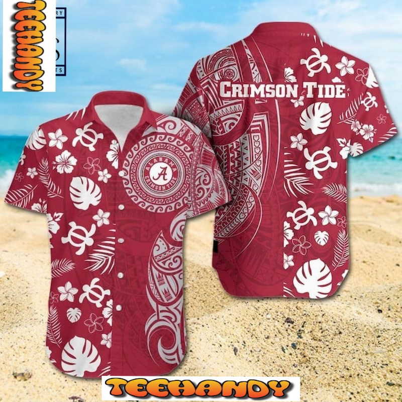 NCAA Alabama Crimson Tide Samoan Print Hawaiian Shirt