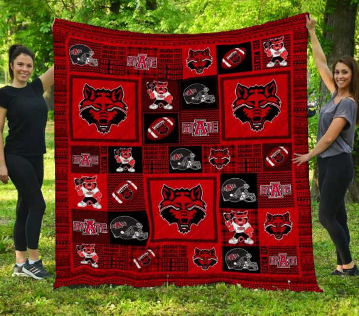 Ncaa Arkansas State Red Wolves 3D Customized Quilt Blanket