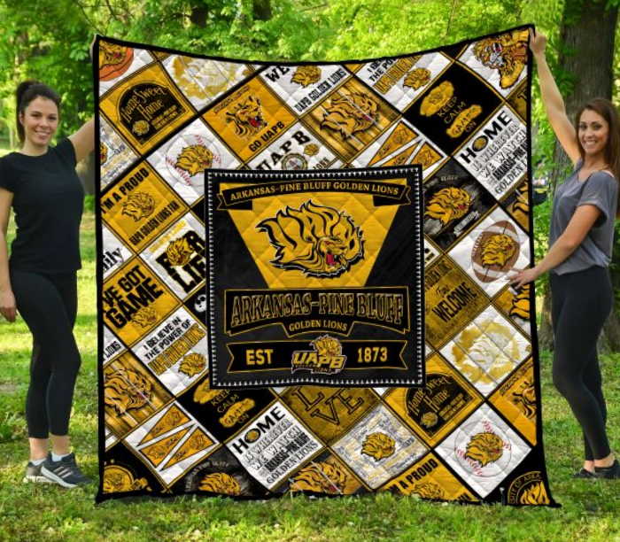 Ncaa Arkansaspine Bluff Golden Lions Quilt Blanket