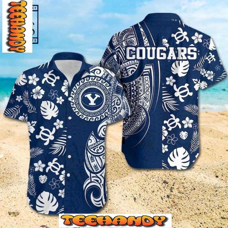 NCAA Byu Cougars Samoan Print Hawaiian Shirt