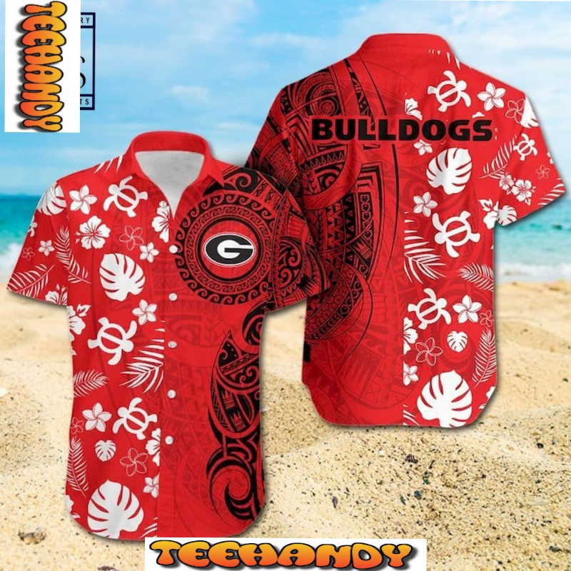 NCAA Georgia Bulldogs Samoan Print Hawaiian Shirt