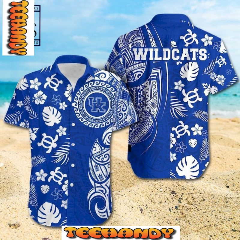 NCAA Kentucky Wildcats Samoan Print Hawaiian Shirt