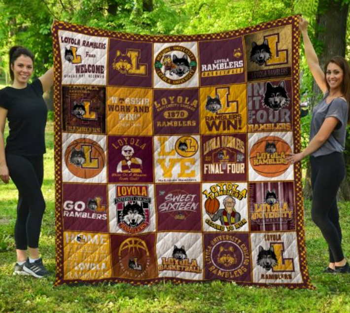 Ncaa Loyola (Chi) Ramblers Quilt Blanket