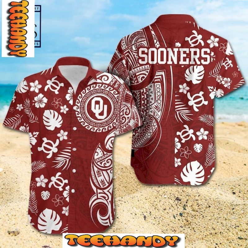 NCAA Oklahoma Sooners Samoan Print Hawaiian Shirt