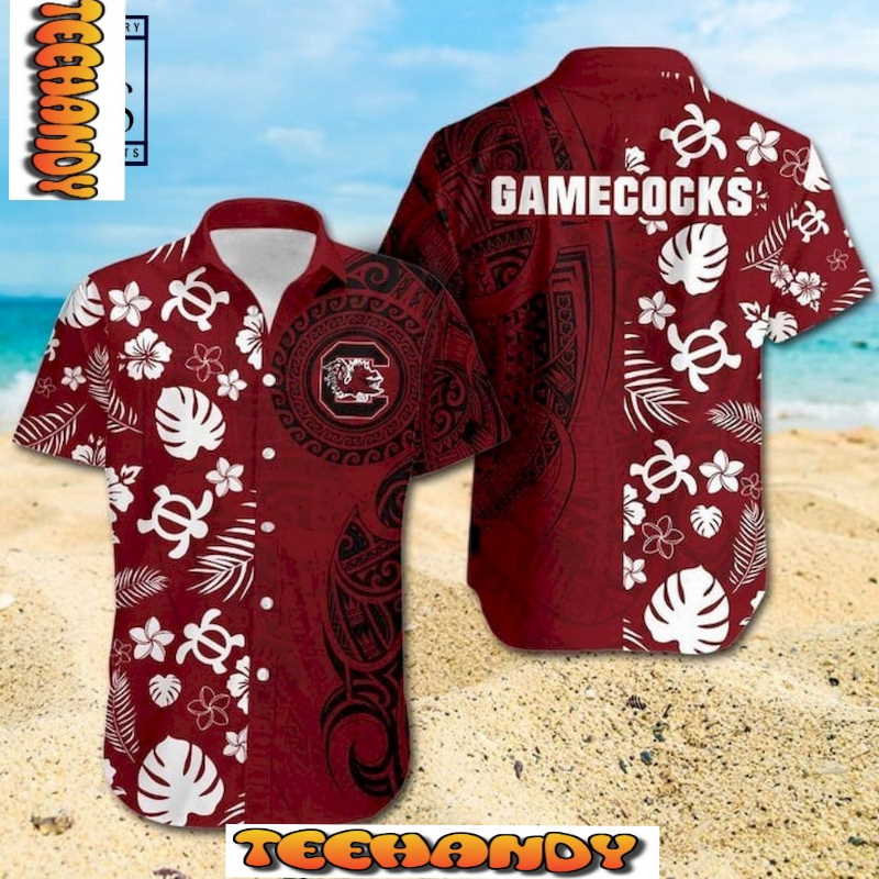 NCAA South Carolina Gamecocks Samoan Print Hawaiian Shirt