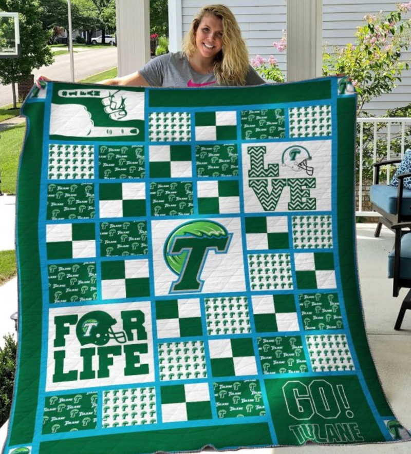 Ncaa Tulane Green Wave 3D Customized Quilt Blanket