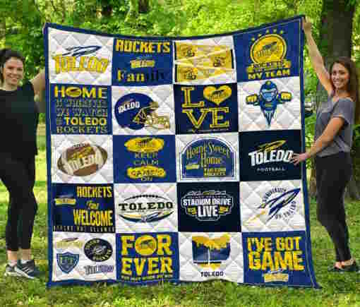 NCCA Toledo Rockets 3D Quilt Blanket