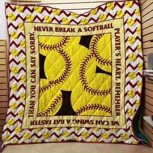 Never Breaksoftball 3D Quilt Blanket