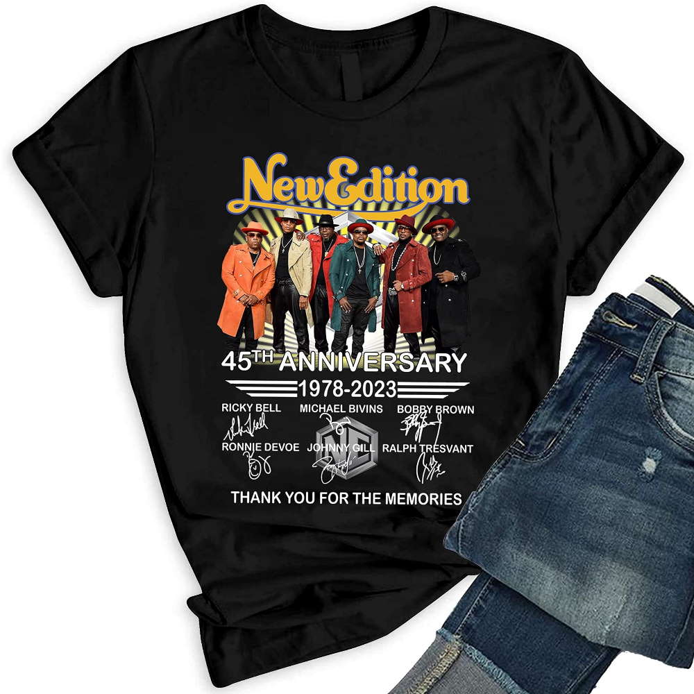 New Editions 45th Anniversary 1978-2023 Thank You for The Memories T-Shirt