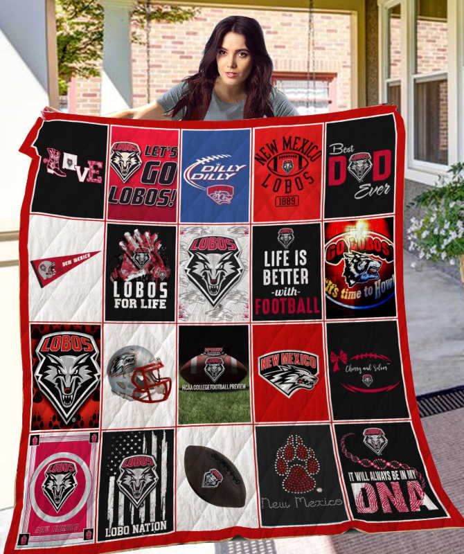 New Mexico Lobos Football 3D Customized Quilt Blanket