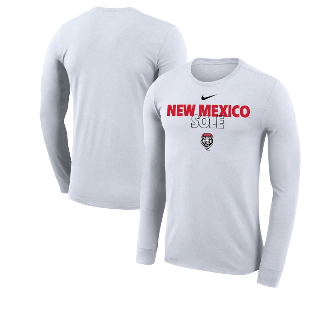 New Mexico Lobos On Court Bench Long Sleeve T-Shirt