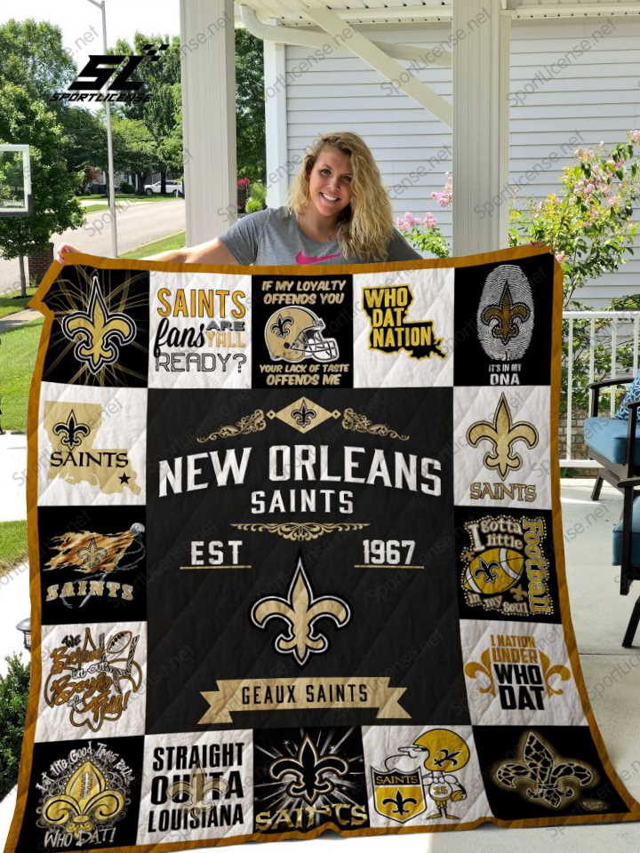 New Orleans Saints 3D Quilt Blanket