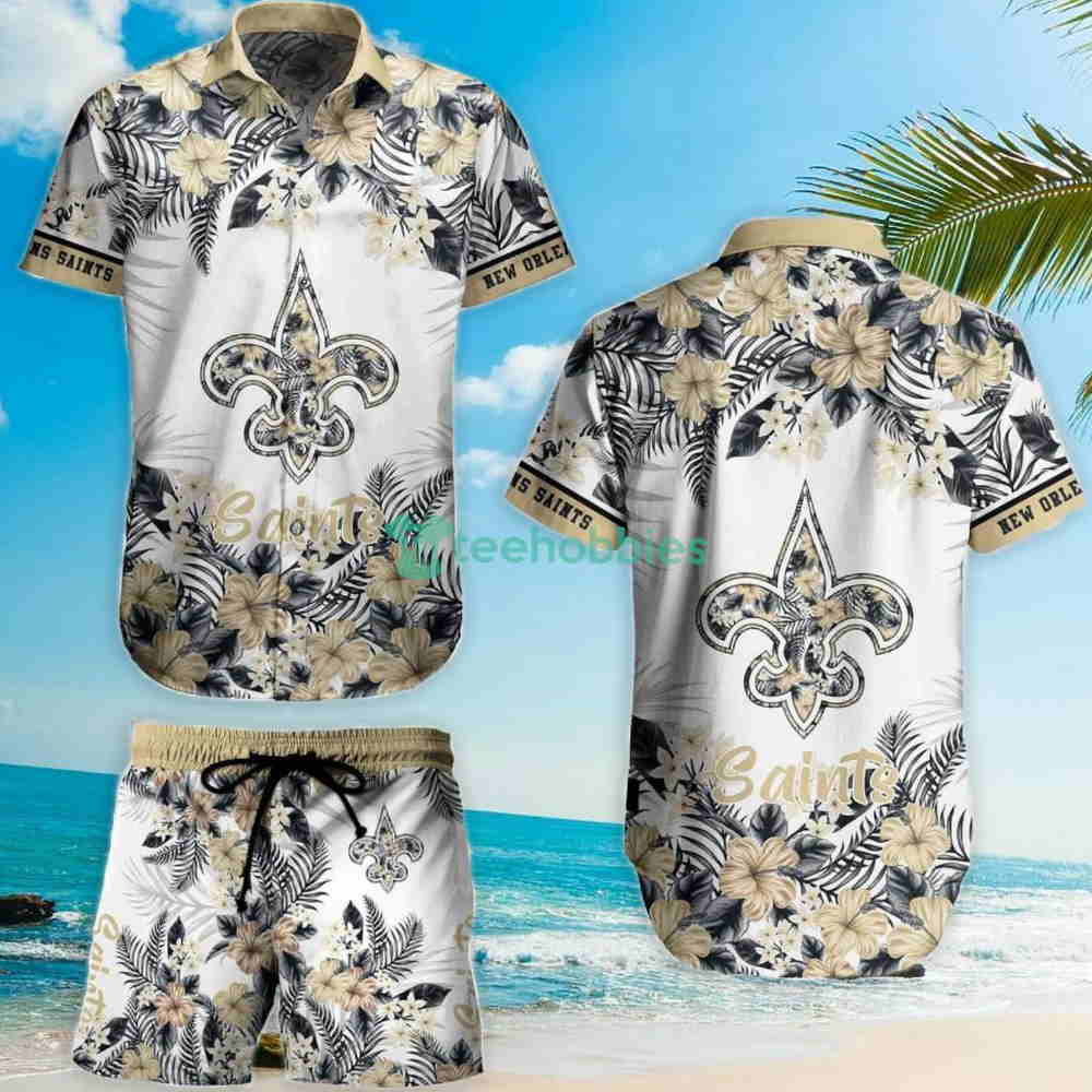 New Orleans Saints NFL Flower Tropical Pattern Hawaiian Shirt And Shorts