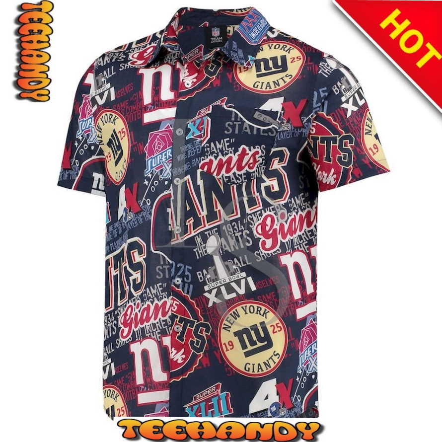 New York Giants Super Bowl Hawaiian Shirt