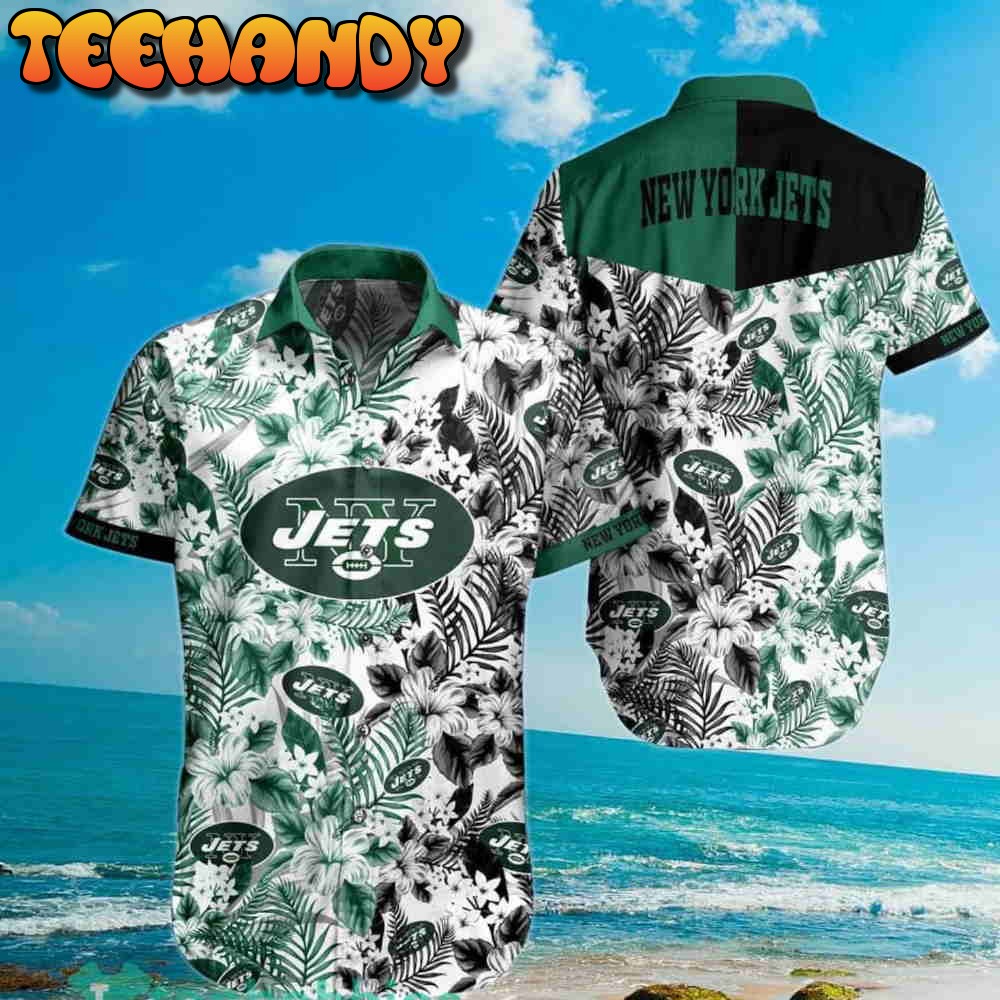 New York Jets NFL Flower Floral Pattern Hawaiian Shirt And Short