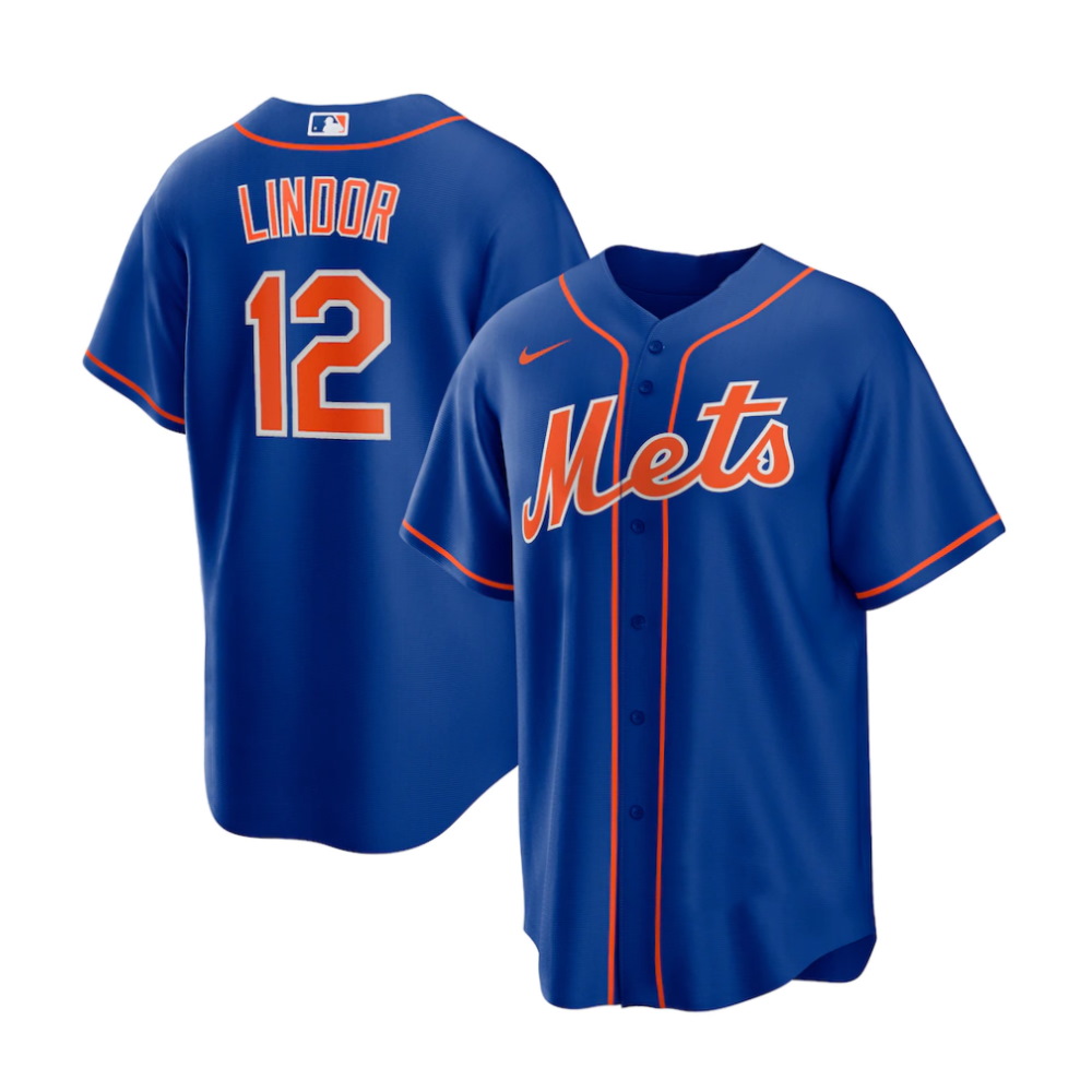 New York Mets Francisco Lindor Royal Alternate Replica Player Jersey