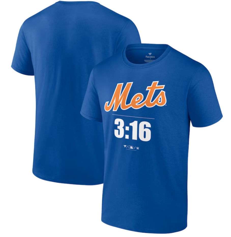 New York Mets Stone Cold Steve Austin Blue 3:16 T-Shirt