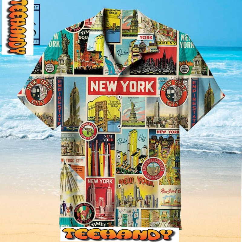 New York Time Square Hawaiian Shirt