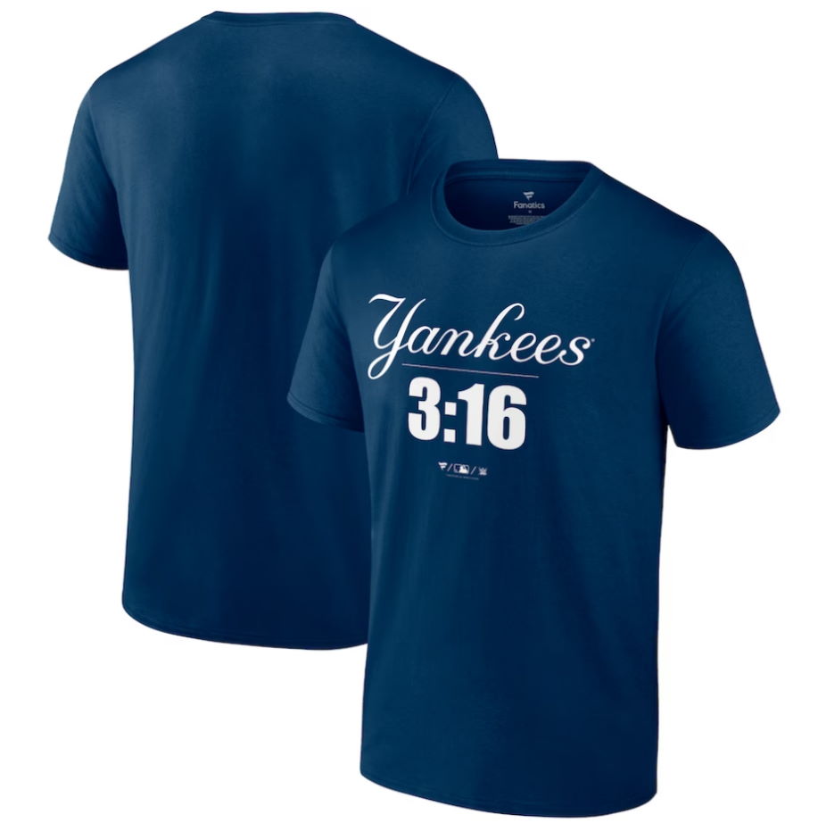 New York Yankees Stone Cold Steve Austin Navy 3:16 T-Shirt