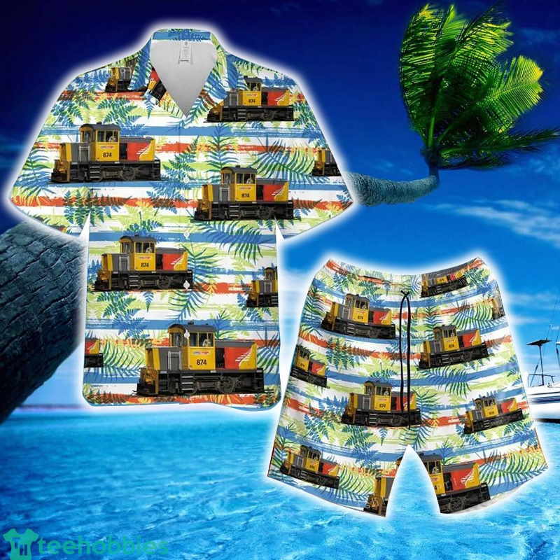 New Zealand Kiwirail Tr Class Locomotive 874 Set Hawaiian Shirt And Short