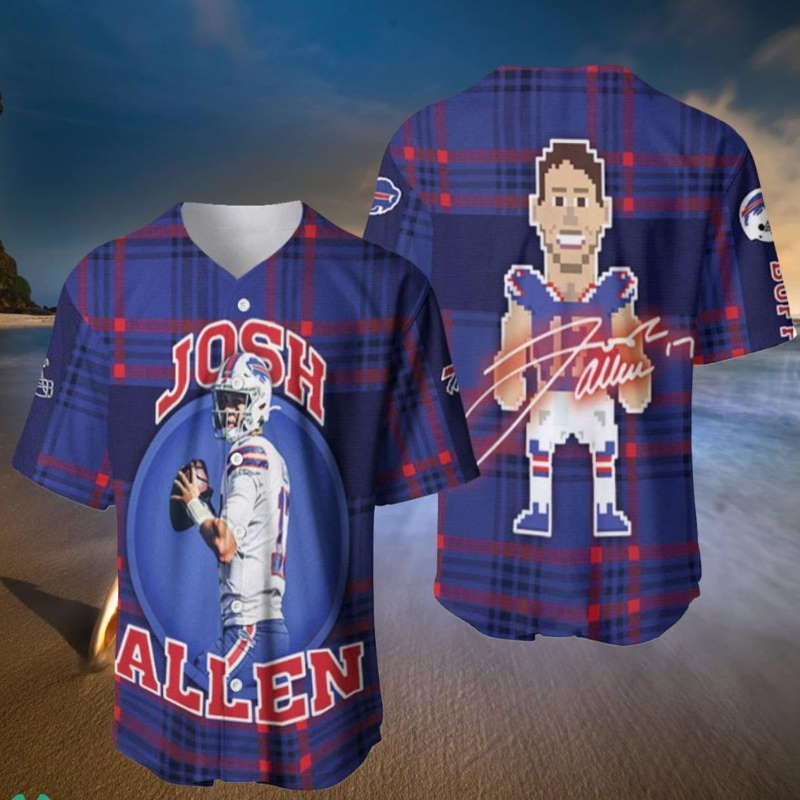 NFL Josh Allen The Best Quarterback Player Signature Baseball Jerseys