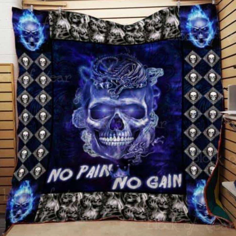 No Pain, No Gain 3D Customized Quilt Blanket